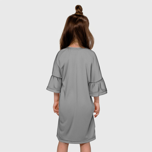 Детское платье 3D с принтом MONOKUMA \ JUNKO, вид сзади #2