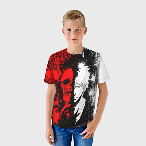 Детская футболка 3D с принтом ИЧИГО БЛИЧ | ICHIGO BLEACH, фото на моделе #1