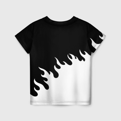 Детская футболка 3D с принтом BLEACH FIRE | БЛИЧ ОГОНЬ, вид сзади #1