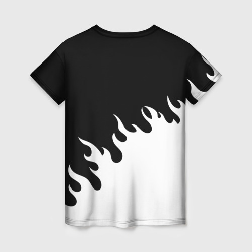 Женская футболка 3D с принтом BLEACH FIRE | БЛИЧ ОГОНЬ, вид сзади #1