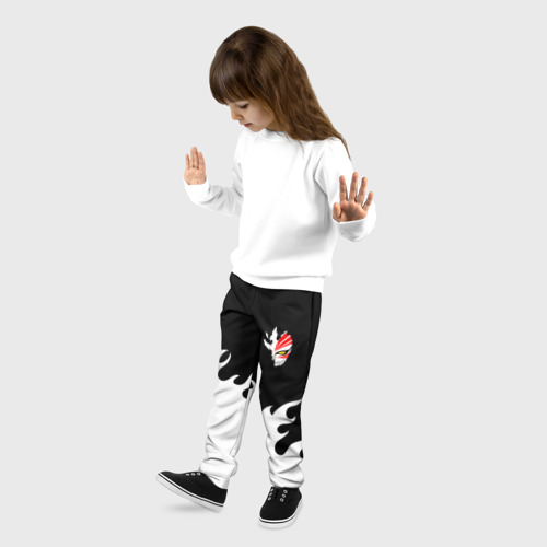 Детские брюки 3D с принтом Bleach fire Блич огонь, фото на моделе #1