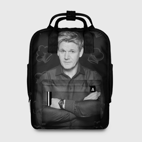 Женский рюкзак 3D с принтом ГОРДОН РАМЗИ | Gordon Ramsay, вид спереди #2