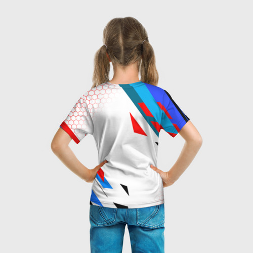 Детская футболка 3D с принтом AUDI / АУДИ / SPORT, вид сзади #2
