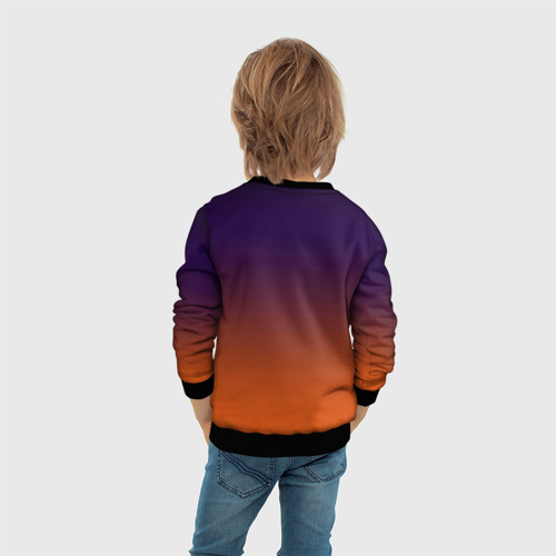 Детский свитшот 3D с принтом Сиреноголовый | Хоррор (Закат), вид сзади #2