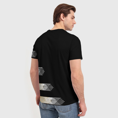 Мужская 3D футболка с принтом Сборная Сербии, вид сзади #2