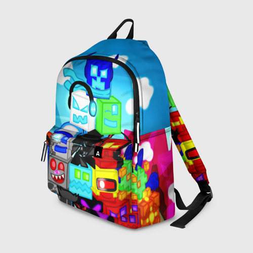 Рюкзак 3D с принтом GEOMETRY DASH / ГЕОМЕТРИ ДАШ, вид спереди #2