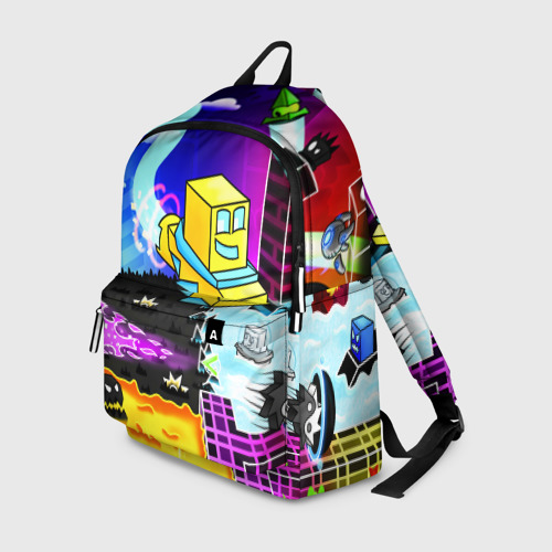 Рюкзак 3D с принтом GEOMETRY DASH / ГЕОМЕТРИ ДАШ, вид спереди #2