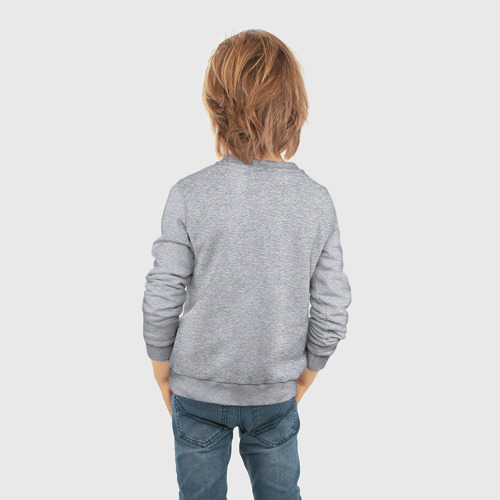 Детский свитшот хлопок с принтом ИНТЕР ЛОГОТИП 2021, вид сзади #2