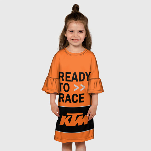 Детское платье 3D с принтом KTM | READY TO RACE (Z), вид сбоку #3