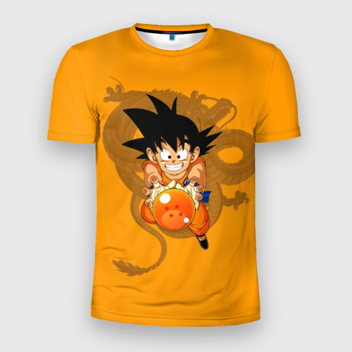 Мужская футболка 3D Slim с принтом Kid Goku, вид спереди #2