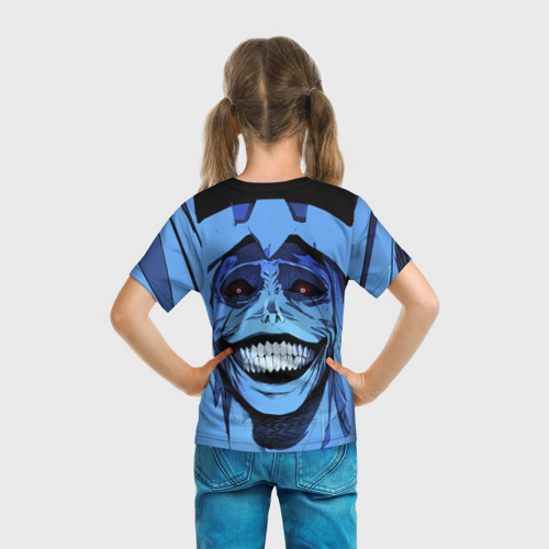 Детская футболка 3D с принтом ПОДНЯТИЕ УРОВНЯ В ОДИНОЧКУ, вид сзади #2