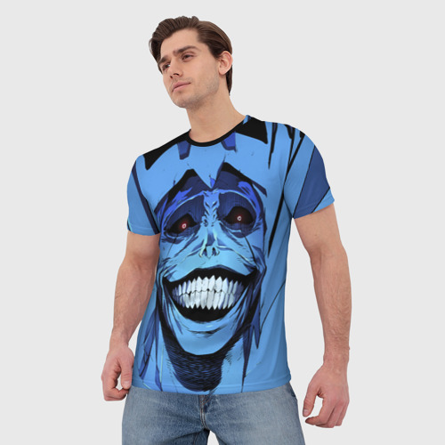 Мужская футболка 3D с принтом Поднятие уровня в одиночку, фото на моделе #1