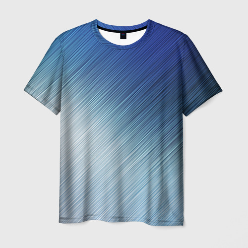 Мужская футболка 3D с принтом Текстура Оттенки льда, вид спереди #2