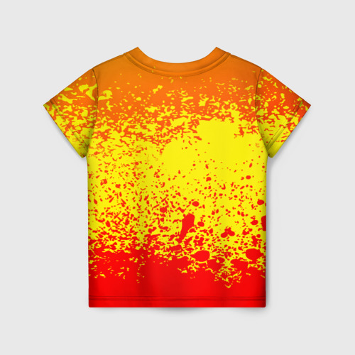Детская футболка 3D с принтом Сборная Испании, вид сзади #1