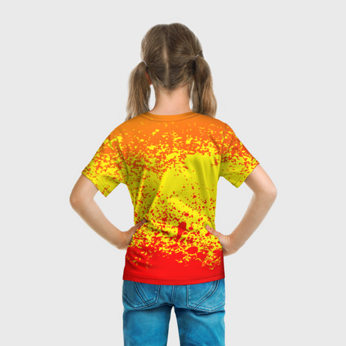 Детская футболка 3D с принтом Сборная Испании, вид сзади #2