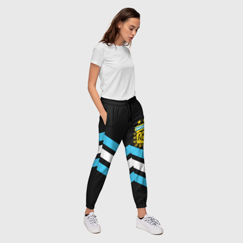 Женские брюки 3D с принтом Сборная Аргентины, вид сбоку #3