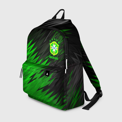 Рюкзак 3D с принтом Сборная Бразилии, вид спереди #2