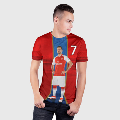 Мужская футболка 3D Slim с принтом Генрих Мхитарян | Арсенал, фото на моделе #1
