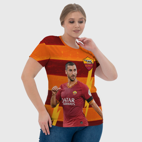 Женская футболка 3D с принтом Henrikh Mkhitaryan | Roma, фото #4