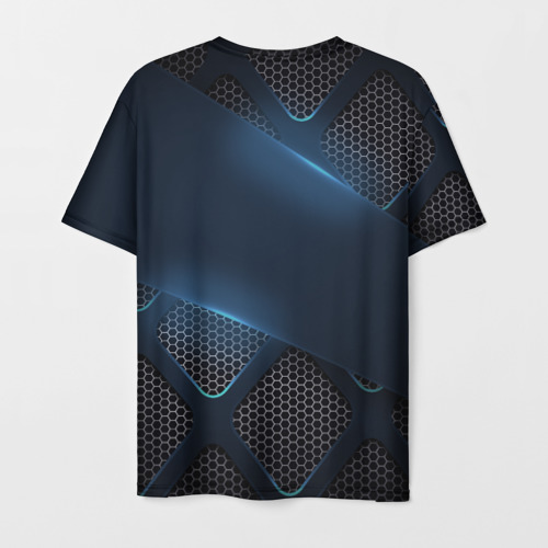 Мужская футболка 3D с принтом MERCEDES BENZ | 3D Geometry 3Д, вид сзади #1