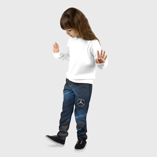 Детские брюки 3D с принтом MERCEDES BENZ | 3D Geometry 3Д, фото на моделе #1