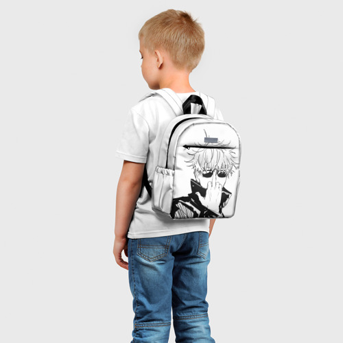 Детский рюкзак 3D с принтом Магическая битва Годжо, фото на моделе #1