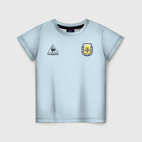 Детская футболка 3D с принтом Диего Марадона (подпись), вид спереди #2