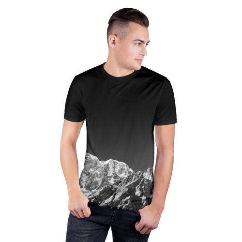 Мужская футболка 3D спортивная с принтом ГОРЫ В МОЕМ СЕРДЦЕ | КАМУФЛЯЖ, фото на моделе #1