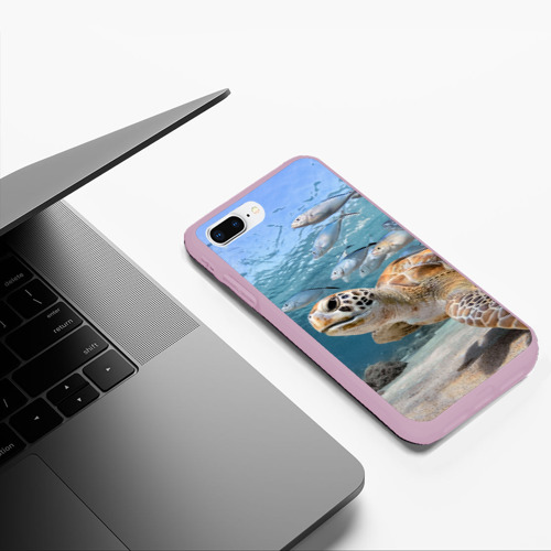 Чехол для iPhone 7Plus/8 Plus матовый с принтом Морская черепаха, фото #5