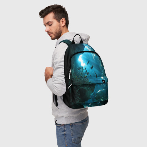 Рюкзак 3D с принтом Коралловые рыбки, фото на моделе #1