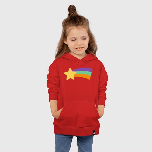 Детская хлопковая толстовка с принтом Радужный свитер Мэйбл, вид сбоку #3