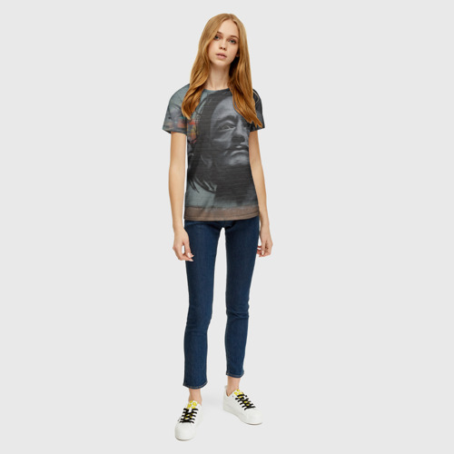 Женская футболка 3D с принтом Сальвадор Дали, вид сбоку #3