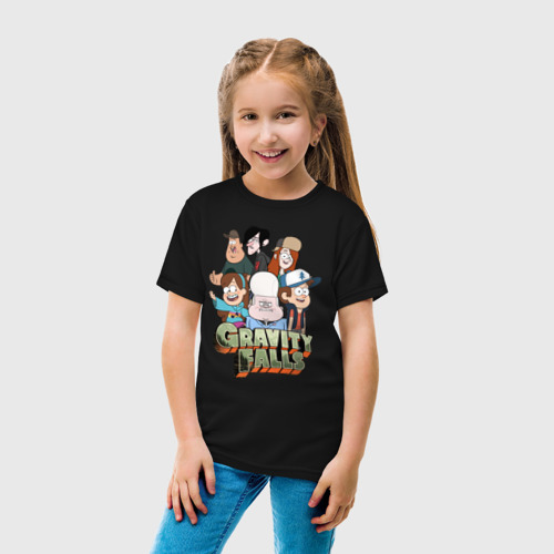 Детская футболка с принтом Привет из Гравити Фолз, вид сбоку #3