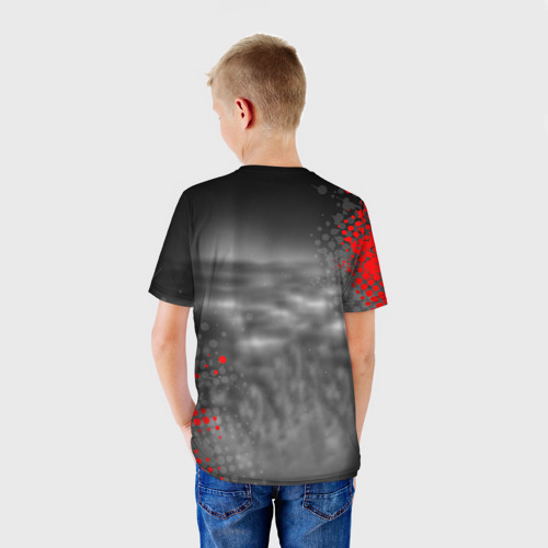 Детская футболка 3D с принтом Томас Мюллер Бавария, вид сзади #2