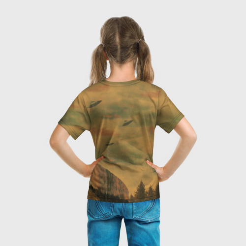 Детская 3D футболка с принтом Полный загадок Гравити Фолз, вид сзади #2