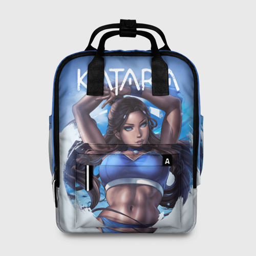 Женский рюкзак 3D с принтом Катара Аватар, вид спереди #2