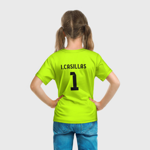 Детская 3D футболка с принтом Iker Casillas, вид сзади #2