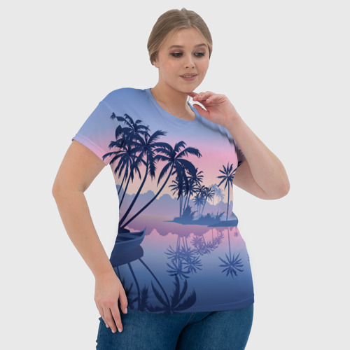 Женская футболка 3D с принтом Тихая заводь, фото #4