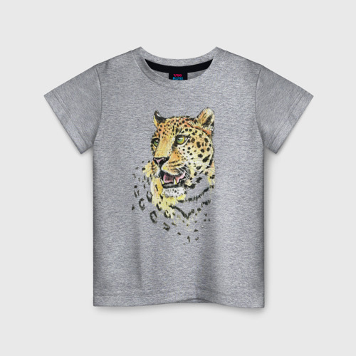 Детская футболка хлопок с принтом Ягуар, вид спереди #2