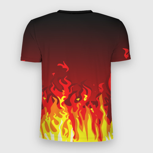 Мужская футболка 3D Slim с принтом Manchester united дьявол, вид сзади #1