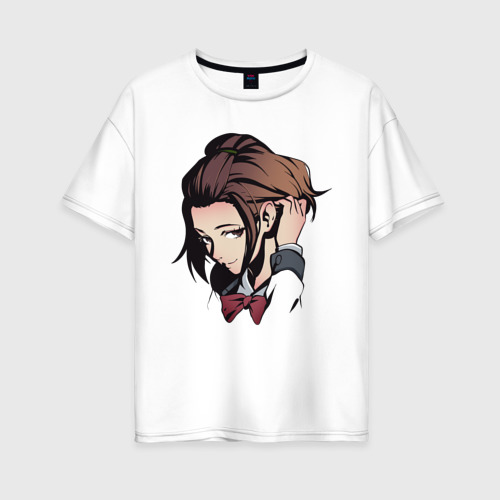 Женская футболка хлопок Oversize с принтом Сатоми, вид спереди #2