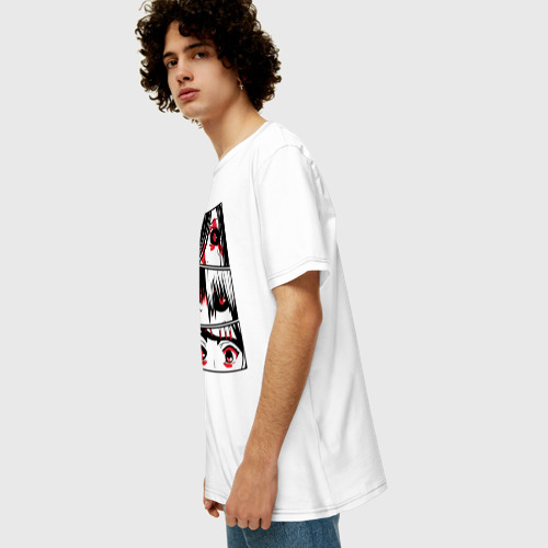 Мужская футболка хлопок Oversize с принтом Токийский Гуль, вид сбоку #3