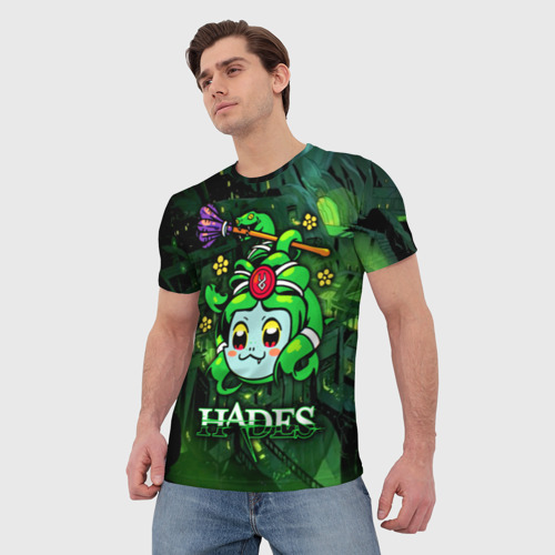 Мужская футболка 3D с принтом Hades Dusa Gorgon, фото на моделе #1