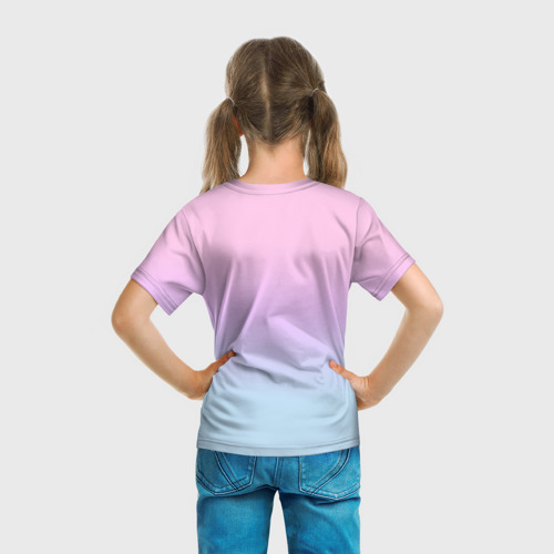 Детская 3D футболка с принтом ВИСЛОУХИЙ КОТЕНОК В КАРМАШКЕ, вид сзади #2
