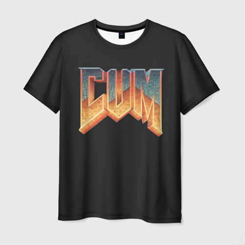 Мужская футболка 3D с принтом Doom: Gachi remix, вид спереди #2