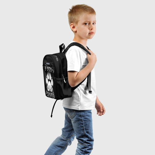 Детский рюкзак 3D с принтом Фурри, вид сзади #1