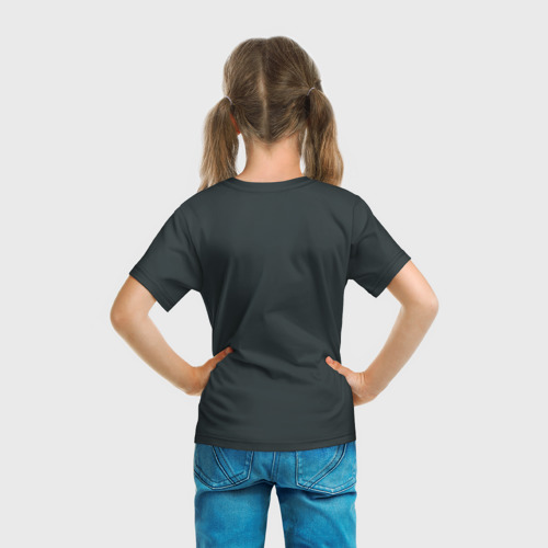 Детская футболка 3D с принтом Furry fox, вид сзади #2