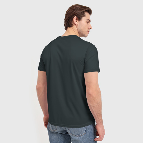 Мужская футболка 3D с принтом Furry fox, вид сзади #2