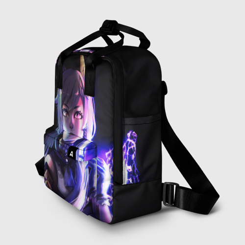 Женский рюкзак 3D с принтом Keqing - Геншин Импакт, фото на моделе #1