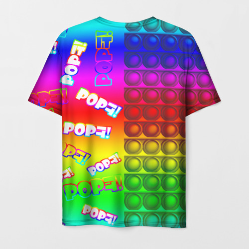 Мужская футболка 3D с принтом POP it!, вид сзади #1